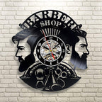 Horloge murale pour salon de coiffure en vynil