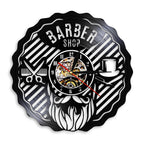 Horloge murale pour salon de coiffure en vynil