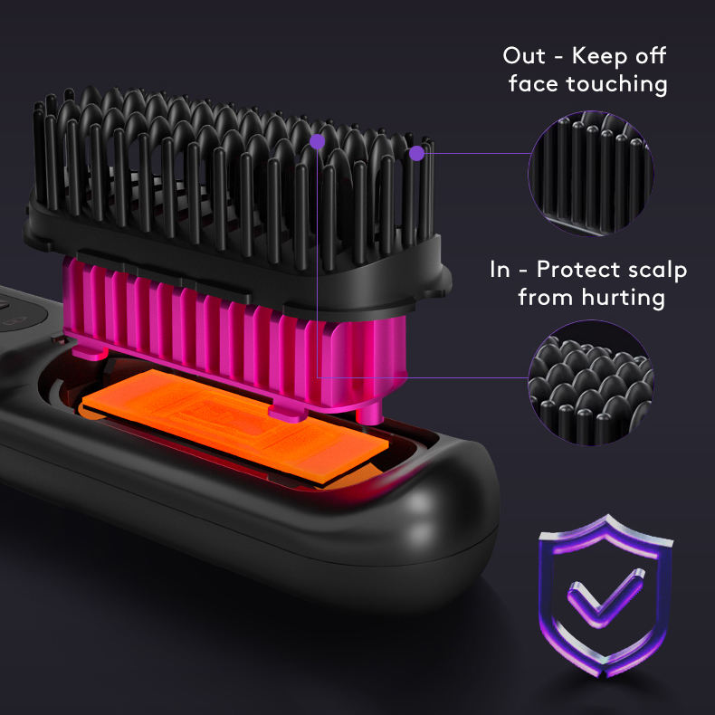 Brosse lissante 2 en 1 mixte