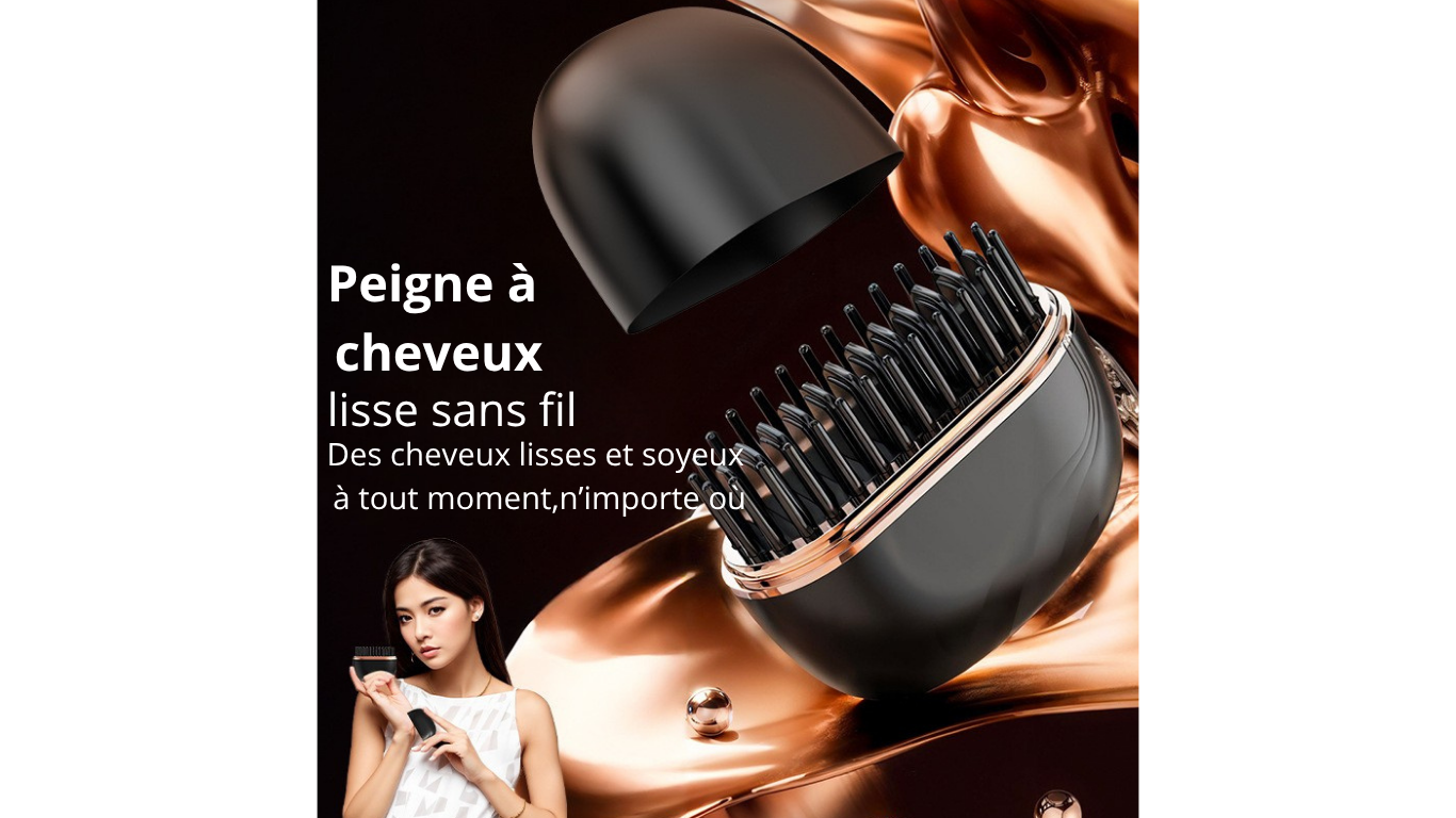 Mini peigne lisseur sans fil multifonctions.