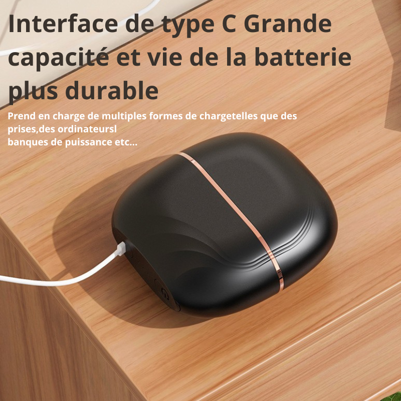 Mini peigne lisseur sans fil multifonctions.