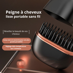 Mini peigne lisseur sans fil multifonctions.